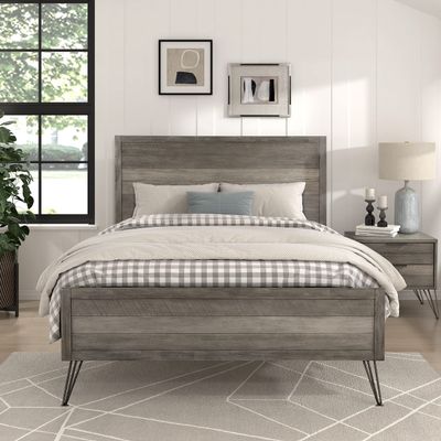 Lexicon Leavitt Panel Bed, Cal King, Gray
