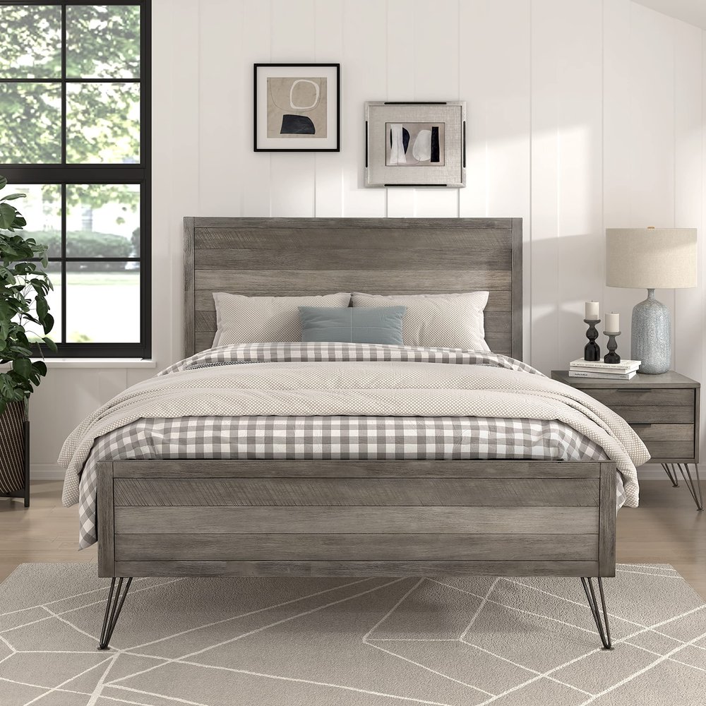 Lexicon Leavitt Panel Bed, Cal King, Gray