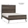 Lexicon Leavitt Panel Bed, Cal King, Gray view 3