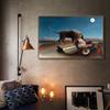 INVIN ART Framed Canvas Giclee Print Art The Sleeping Gypsy by Henri Rousseau Wall Art Living Room Home Office Decorations(Wood Color Slim Frame,20"x24") view 2