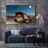 INVIN ART Framed Canvas Giclee Print Art The Sleeping Gypsy by Henri Rousseau Wall Art Living Room Home Office Decorations(Wood Color Slim Frame,20"x24") view 3