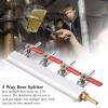 4-Way Co2 Air Gas Distribution Manifold Splitter, Beer Splitter view 4