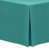 Ultimate Textile -10 Pack- 4 ft. Fitted Polyester Tablecloth - Fits 24 x 48-Inch Rectangular Tables 36" High, Jade view 1
