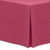 Ultimate Textile -10 Pack- 4 ft. Fitted Polyester Tablecloth - Fits 24 x 48-Inch Rectangular Tables 36" High, Hot Pink view 1