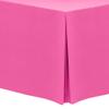 Ultimate Textile -2 Pack- 8 ft. Fitted Polyester Tablecloth - Fits 18 x 96-Inch Banquet and Folding Rectangular Tables - 42" H, Neon Pink view 1