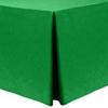 Ultimate Textile -2 Pack- Shantung - Majestic 4 ft. Fitted Tablecloth - Fits 24 x 48-Inch Rectangular Tables, Emerald Green view 1
