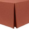 Ultimate Textile -2 Pack- Shantung - Majestic 4 ft. Fitted Tablecloth - Fits 24 x 48-Inch Rectangular Tables, Burnt Orange view 1