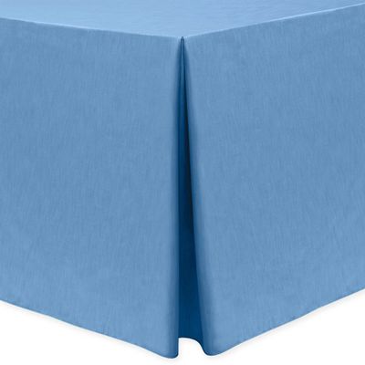 Ultimate Textile -2 Pack- Shantung - Majestic 4 ft. Fitted Tablecloth - Fits 24 x 48-Inch Rectangular Tables, Periwinkle Blue