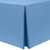 Ultimate Textile -2 Pack- Shantung - Majestic 4 ft. Fitted Tablecloth - Fits 24 x 48-Inch Rectangular Tables, Periwinkle Blue view 1