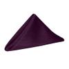 Ultimate Textile Aubergine Reversible Shantung Satin Cloth Dinner Napkins - 20" x 20" (Set of 36) Washable Polyester Cloth Napkins with Serged Edges view 1