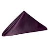 Ultimate Textile Aubergine Reversible Shantung Satin Cloth Dinner Napkins - 20" x 20" (Set of 36) Washable Polyester Cloth Napkins with Serged Edges view 2