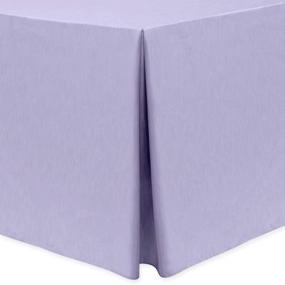 Ultimate Textile -2 Pack- Shantung - Majestic 4 ft. Fitted Tablecloth - Fits 24 x 48-Inch Rectangular Tables, Lilac Light Purple