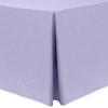 Ultimate Textile -2 Pack- Shantung - Majestic 4 ft. Fitted Tablecloth - Fits 24 x 48-Inch Rectangular Tables, Lilac Light Purple view 1
