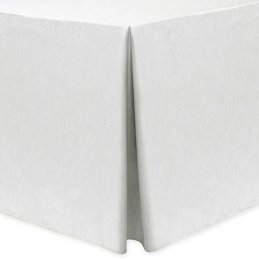 Ultimate Textile -2 Pack- Shantung - Majestic 4 ft. Fitted Tablecloth - Fits 24 x 48-Inch Rectangular Tables, White