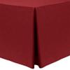 Ultimate Textile -2 Pack- Shantung - Majestic 4 ft. Fitted Tablecloth - Fits 24 x 48-Inch Rectangular Tables, Holiday Red view 1