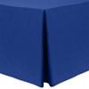 Ultimate Textile -2 Pack- Shantung - Majestic 4 ft. Fitted Tablecloth - Fits 24 x 48-Inch Rectangular Tables, Royal Blue view 1