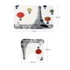 Amagical Paris Eiffel Tower Decor 3 Piece Bathroom Mat Set Shower Curtain Set Paris Tower with Colorful Hot Air Balloons Pattern Bath Mat Contour Mat Fabric Shower Curtain with 12 Hooks view 4