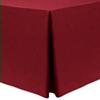 Ultimate Textile -2 Pack- Shantung - Majestic 4 ft. Fitted Tablecloth - Fits 24 x 48-Inch Rectangular Tables, Cherry Red view 1