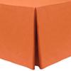 Ultimate Textile -2 Pack- Shantung - Majestic 4 ft. Fitted Tablecloth - Fits 24 x 48-Inch Rectangular Tables, Orange view 1