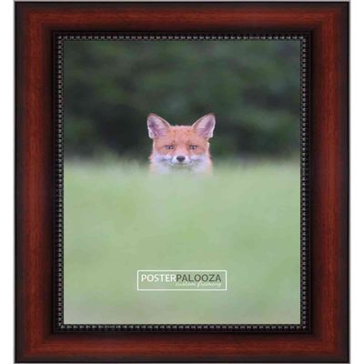 Poster Palooza 8x12 Traditional Mahogany Complete Wood Picture Frame with UV Acrylic Plexiglass, Foam Board Backing & Hardware Included