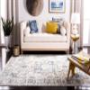 SAFAVIEH Area Rug 8x10 - Madison Collection - Large - Grey & Ivory, Snowflake Medallion Distressed Design, Non-Shedding & Easy Cleaning, Ideal for Living Room, Bedroom, Office, Dining Space (MAD603F) view 3