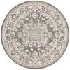 SAFAVIEH Area Rug 5' Round - Reflection Collection - Dark Grey & Cream, Non-Shedding & Easy Cleaning, Ideal for Living Room, Bedroom, Dining Space (RFT664B) view 2