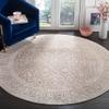 SAFAVIEH Area Rug 5' Round - Reflection Collection - Beige & Cream, Non-Shedding & Easy Cleaning, Ideal for Entryway, Living Room, Bedroom (RFT670A) view 1