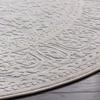 SAFAVIEH Area Rug 5' Round - Reflection Collection - Light Grey & Cream, Non-Shedding & Easy Cleaning, Ideal for Living Room, Bedroom (RFT670C) view 4