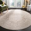 SAFAVIEH Area Rug 5' Round - Reflection Collection - Beige & Cream, Non-Shedding & Easy Cleaning, Ideal for Living Room, Bedroom, Dining Space (RFT664A) view 1