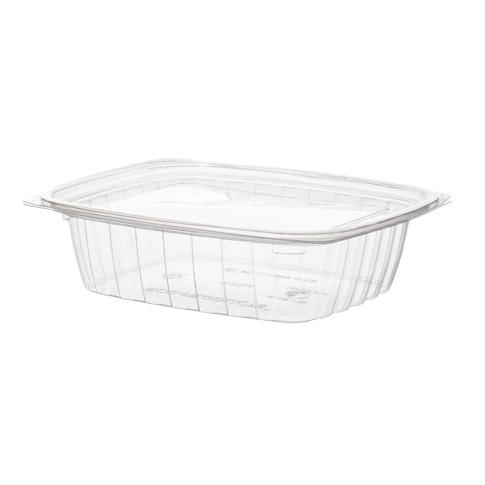 ECO PRODUCTS Compostable 24oz Clear PLA Plastic Hinged Deli Containers, Case of 200, Meal Prep Box, Take Out Box With Lid, PLA Is a Renewable Material Made from Plants, ASTM Compliant, BPI-Certified