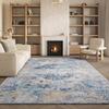 SAFAVIEH Area Rug 8x10 - Madison Collection - Large - Light Grey & Blue, Oriental Medallion Distressed Design, Non-Shedding & Easy Cleaning, Ideal for Living Room, Bedroom, Dining Space (MAD158F) view 1