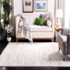 SAFAVIEH Area Rug 8x10 - Madison Collection - Large - Silver & Ivory, Snowflake Medallion Distressed Design, Non-Shedding & Easy Cleaning, Ideal for Living Room, Bedroom, Office, Dining (MAD603G) view 3