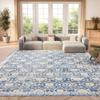 SAFAVIEH Area Rug 8x10 - Brentwood Collection - Large - Navy & Cream, Floral Distressed Design, Non-Shedding & Easy Cleaning, Ideal for Living Room, Bedroom, Office, Dining Space (BNT896N) view 1