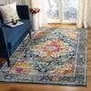 SAFAVIEH Madison Collection Area Rug - 5'3" x 7'6", Teal & Fuchsia, Boho Chic Medallion Design, Non-Shedding & Easy Care, Ideal for High Traffic Areas in Living Room, Bedroom (MAD154L) view 1