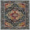 SAFAVIEH Madison Collection Area Rug - 5'3" x 7'6", Teal & Fuchsia, Boho Chic Medallion Design, Non-Shedding & Easy Care, Ideal for High Traffic Areas in Living Room, Bedroom (MAD154L) view 3