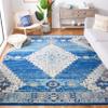 SAFAVIEH Area Rug 8x10 - Madison Collection - Large - Navy & Creme, Diamond Medallion Distressed Design, Non-Shedding & Easy Cleaning, Ideal for Living Room, Bedroom, Office, Dining Space (MAD615N) view 1