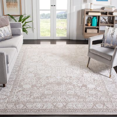 SAFAVIEH Reflection Collection Area Rug - 10' x 14', Beige & Cream, Non-Shedding & Easy Cleaning, Ideal for Living Room, Bedroom (RFT663A)