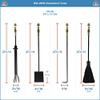 Minuteman International Fireplace Tool Set, Brass view 3