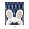 SAFAVIEH Kids Collection 5' x 8' Navy/Ivory SFK922N Handmade Polka Dot Bunny Wool Area Rug view 2