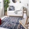 SAFAVIEH Area Rug 8x10 - Adirondack Collection - Large - Navy & Light Grey, Boho Distressed Design, Non-Shedding & Easy Cleaning, Ideal for Living Room, Bedroom, Office, Dining Space (ADR202N) view 2