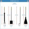 Minuteman International Bedford Fireplace Tool Set, Polished Brass and Black view 3