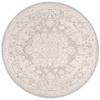 SAFAVIEH Area Rug 5' Round - Reflection Collection - Light Grey & Cream, Non-Shedding & Easy Cleaning, Ideal for Living Room, Bedroom (RFT664C) view 3
