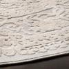 SAFAVIEH Area Rug 5' Round - Reflection Collection - Light Grey & Cream, Non-Shedding & Easy Cleaning, Ideal for Living Room, Bedroom (RFT664C) view 4