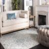 SAFAVIEH Area Rug 8x10 - Madison Collection - Large - Cream & Turquoise, Glam Ogee Trellis Distressed Design, Non-Shedding & Easy Cleaning, Ideal for Living Room, Bedroom, Dining Space (MAD604E) view 4