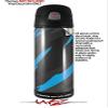 Skin Decal Wrap for Thermos Funtainer 16oz Bottle Jagged Camo Neon Blue (BOTTLE NOT INCLUDED) by WraptorSkinz view 2