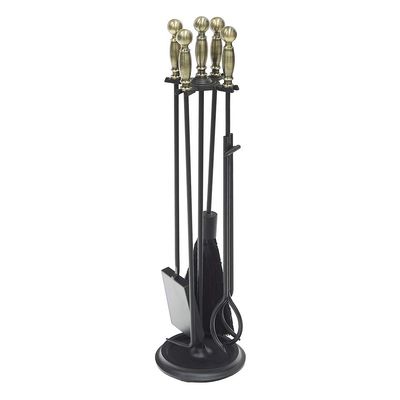 Minuteman International Fireplace Tool Set, Brass