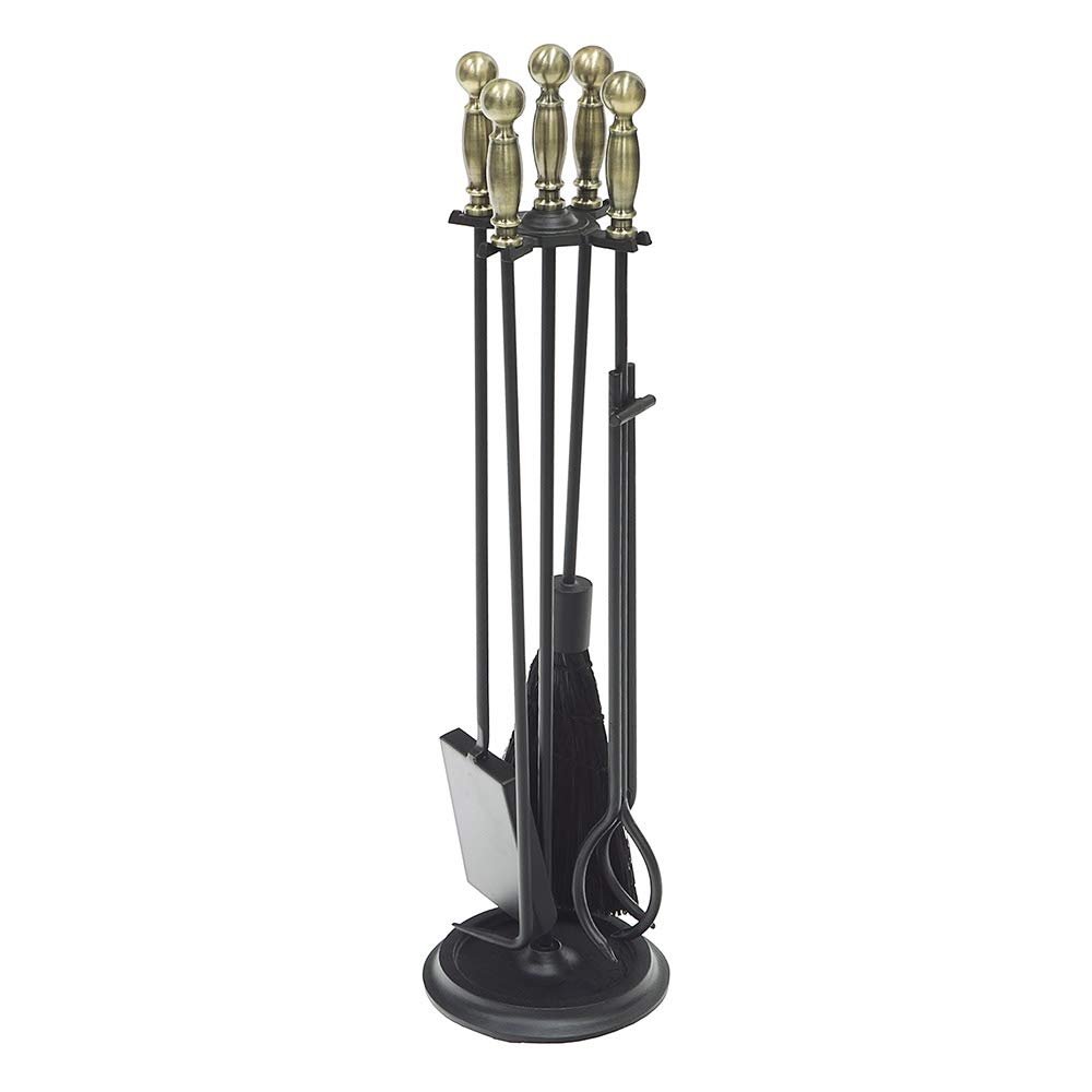 Minuteman International Fireplace Tool Set, Brass