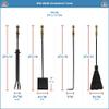 Minuteman International Fireplace Tool Set, Brass view 3