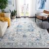 SAFAVIEH Area Rug 8x10 - Madison Collection - Large - Turquoise & Ivory, Snowflake Medallion Distressed Design, Non-Shedding & Easy Cleaning, Ideal for Living Room, Bedroom, Dining Space (MAD603K) view 1