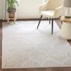 SAFAVIEH Area Rug 8x10 - Madison Collection - Large - Ivory & Silver, Glam Ogee Trellis Distressed Design, Non-Shedding & Easy Cleaning, Ideal for Living Room, Bedroom, Office, Dining Space (MAD604B) view 3